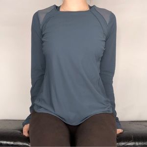 Lululemon Sheer Back Cut Out Long Sleeve Shirt